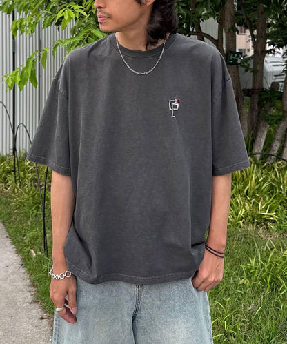條紋修身超染T恤