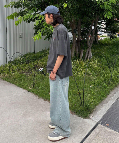 條紋修身超染T恤
