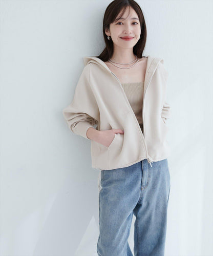 【限定】針織拉鍊帽夾克