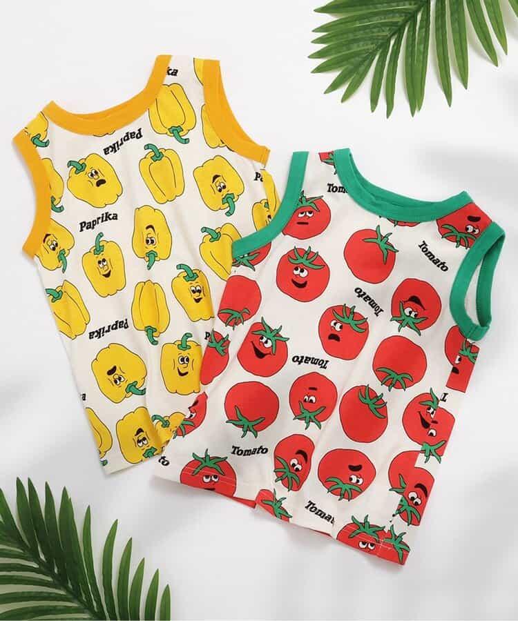 【連衣裙】蔬菜印花背心