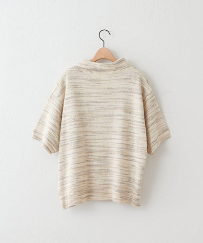 【Discoat】段染半袖立領針織衫