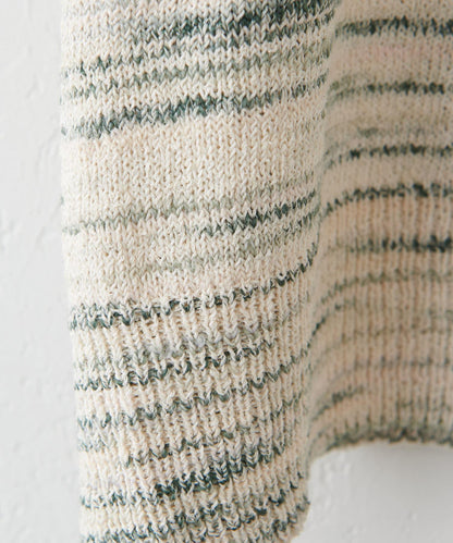 【Discoat】段染半袖立領針織衫