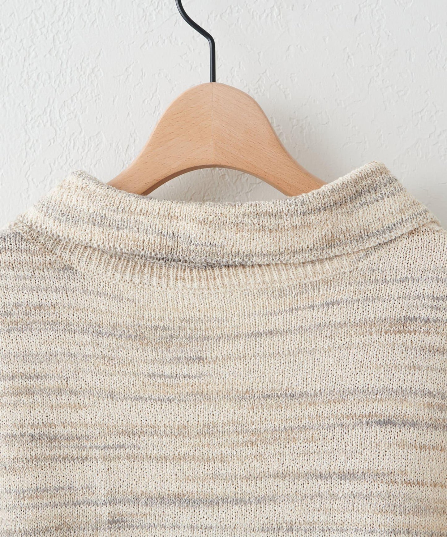 【Discoat】段染半袖立領針織衫