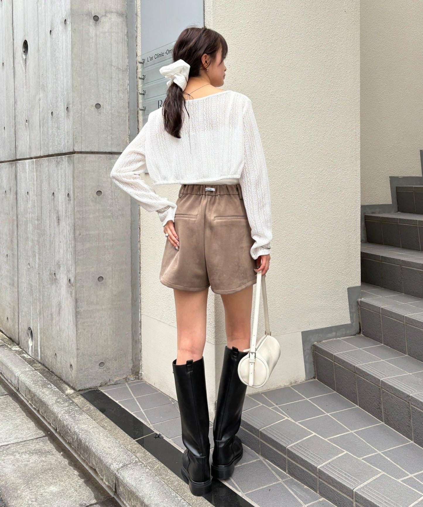 【mystic】褶皺蝴蝶結短外套