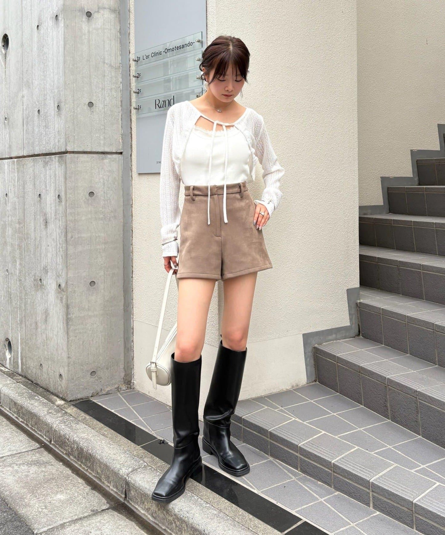 【mystic】褶皺蝴蝶結短外套