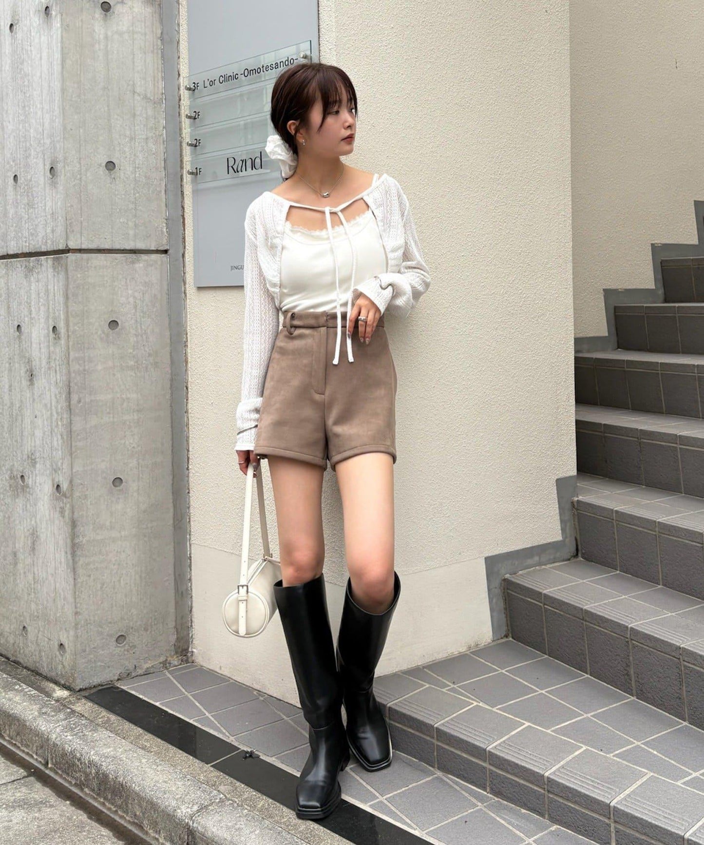 【mystic】褶皺蝴蝶結短外套