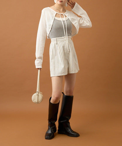 【mystic】褶皺蝴蝶結短外套