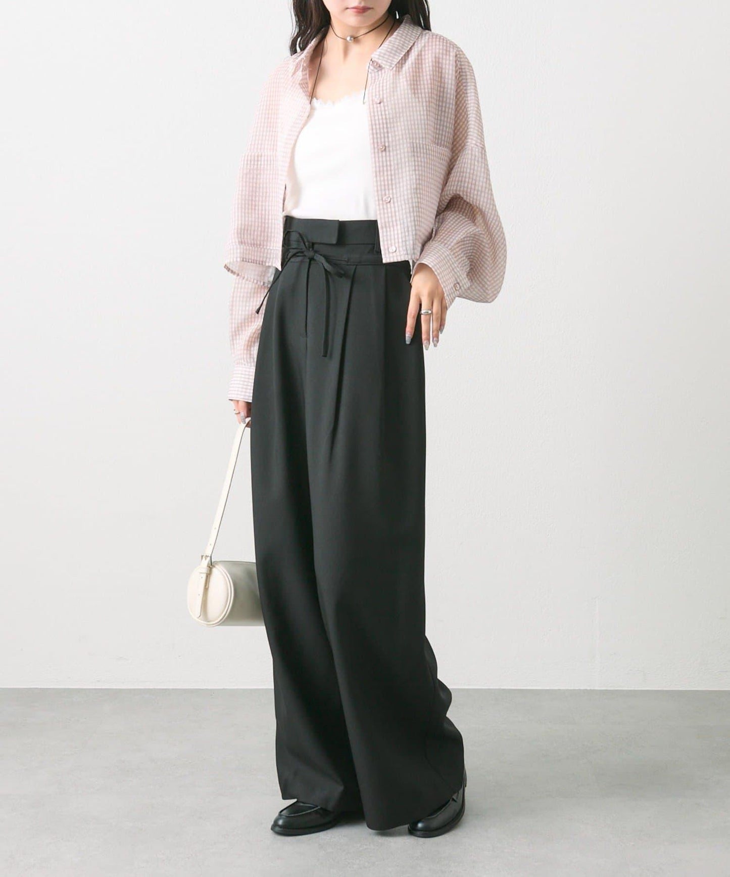 mystic 透紗短款襯衫