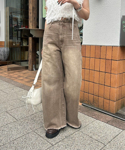 波浪牛仔褲