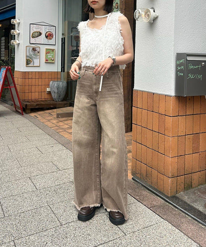 波浪牛仔褲