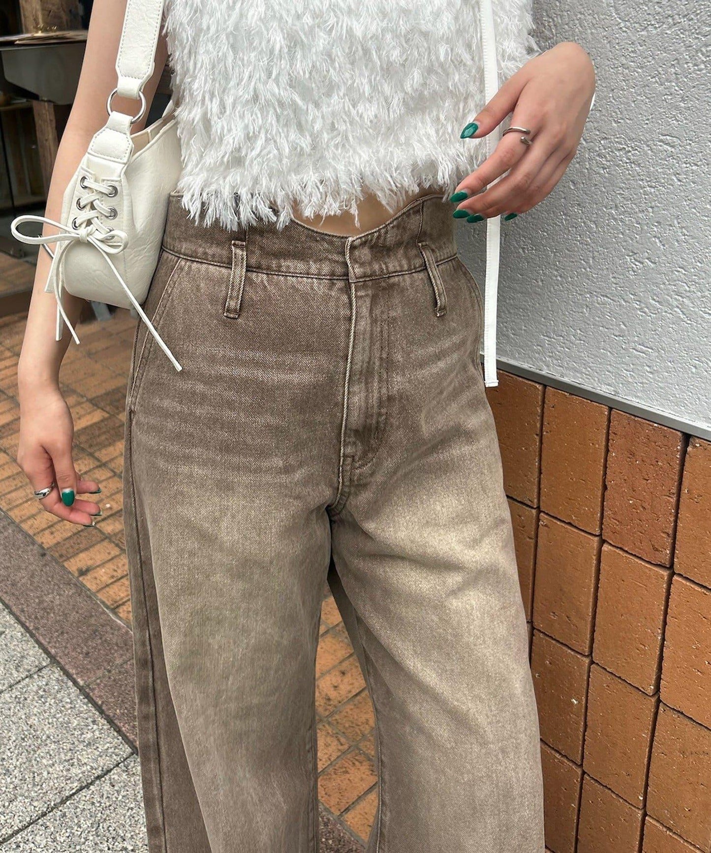 波浪牛仔褲