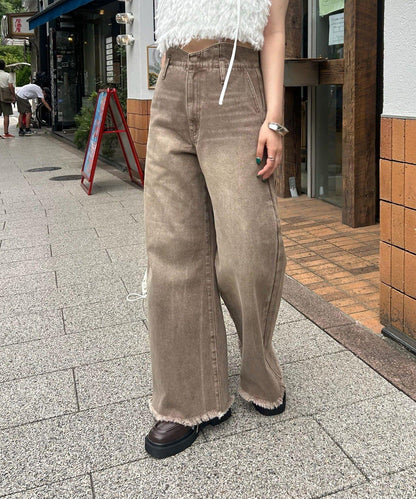 波浪牛仔褲