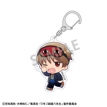 3年Z組銀八先生 亞克力鑰匙扣 沖田總悟 登校風景描繪