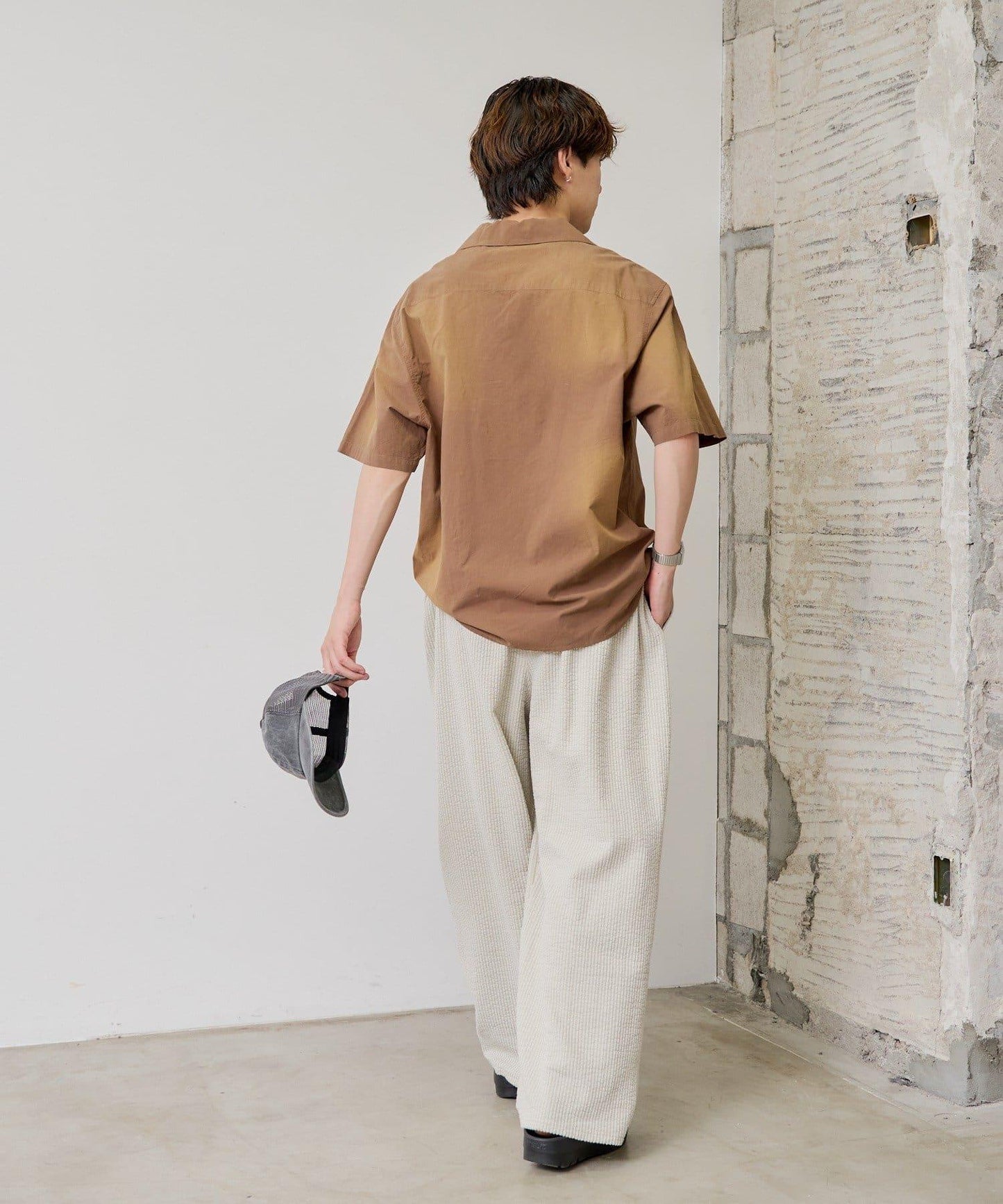 彈力泡泡紗休閒褲