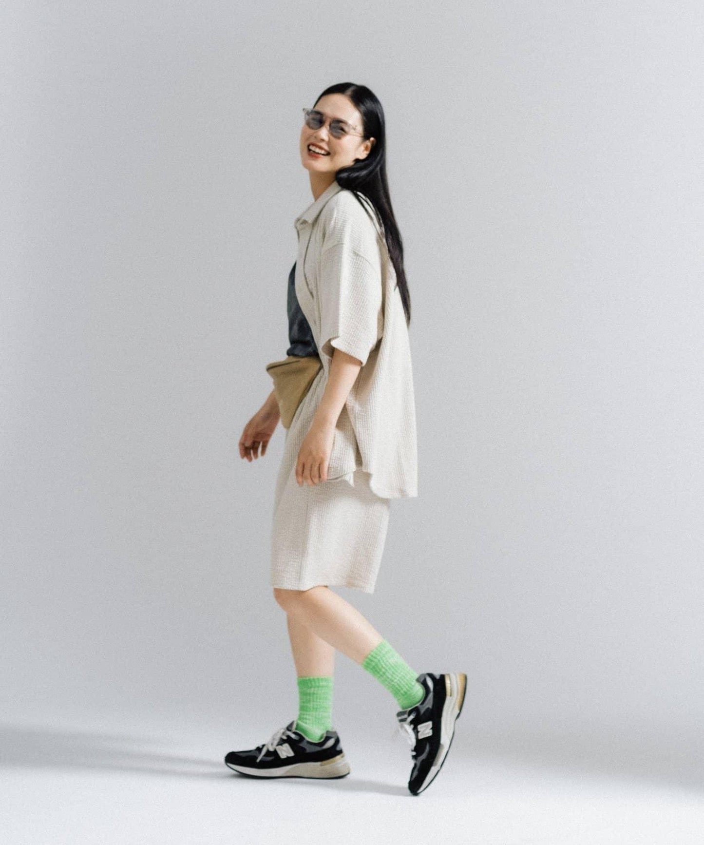 Kastane 彈力泡泡紗休閒短褲