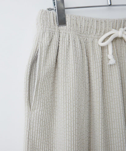 彈力泡泡紗休閒褲