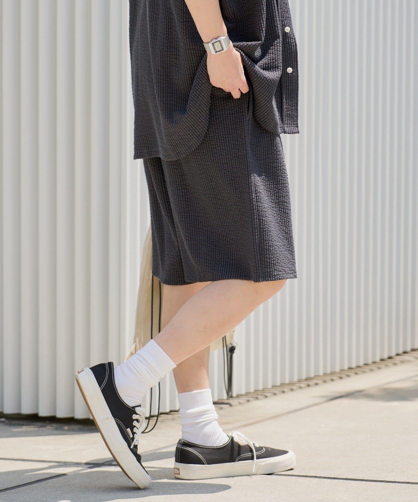 Kastane 彈力泡泡紗休閒短褲