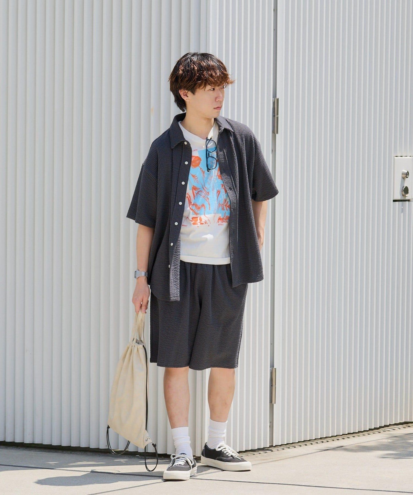 Kastane 彈力泡泡紗休閒短褲