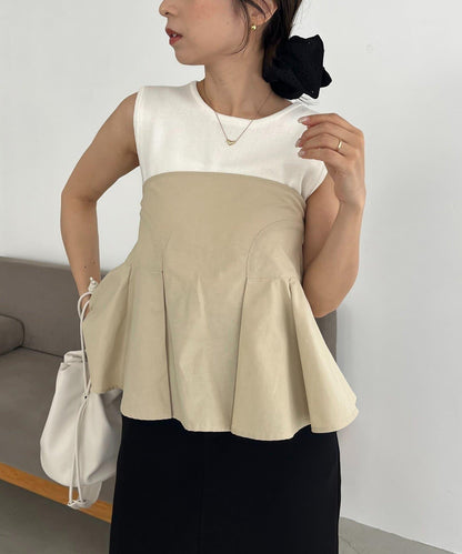 CAPRICIEUX LE'MAGE 內搭套裝 荷葉下襬設計 束胸上衣