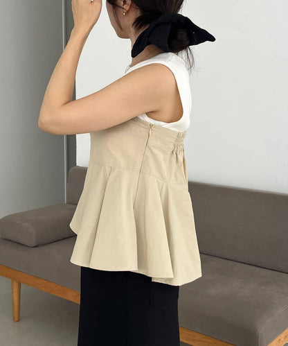 CAPRICIEUX LE'MAGE 內搭套裝 荷葉下襬設計 束胸上衣