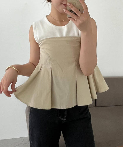 CAPRICIEUX LE'MAGE 內搭套裝 荷葉下襬設計 束胸上衣