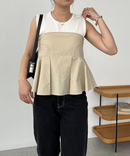 CAPRICIEUX LE'MAGE 內搭套裝 荷葉下襬設計 束胸上衣