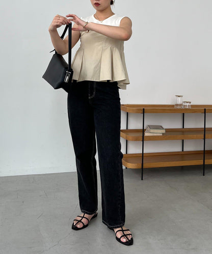 CAPRICIEUX LE'MAGE 內搭套裝 荷葉下襬設計 束胸上衣