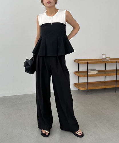 CAPRICIEUX LE'MAGE 內搭套裝 荷葉下襬設計 束胸上衣