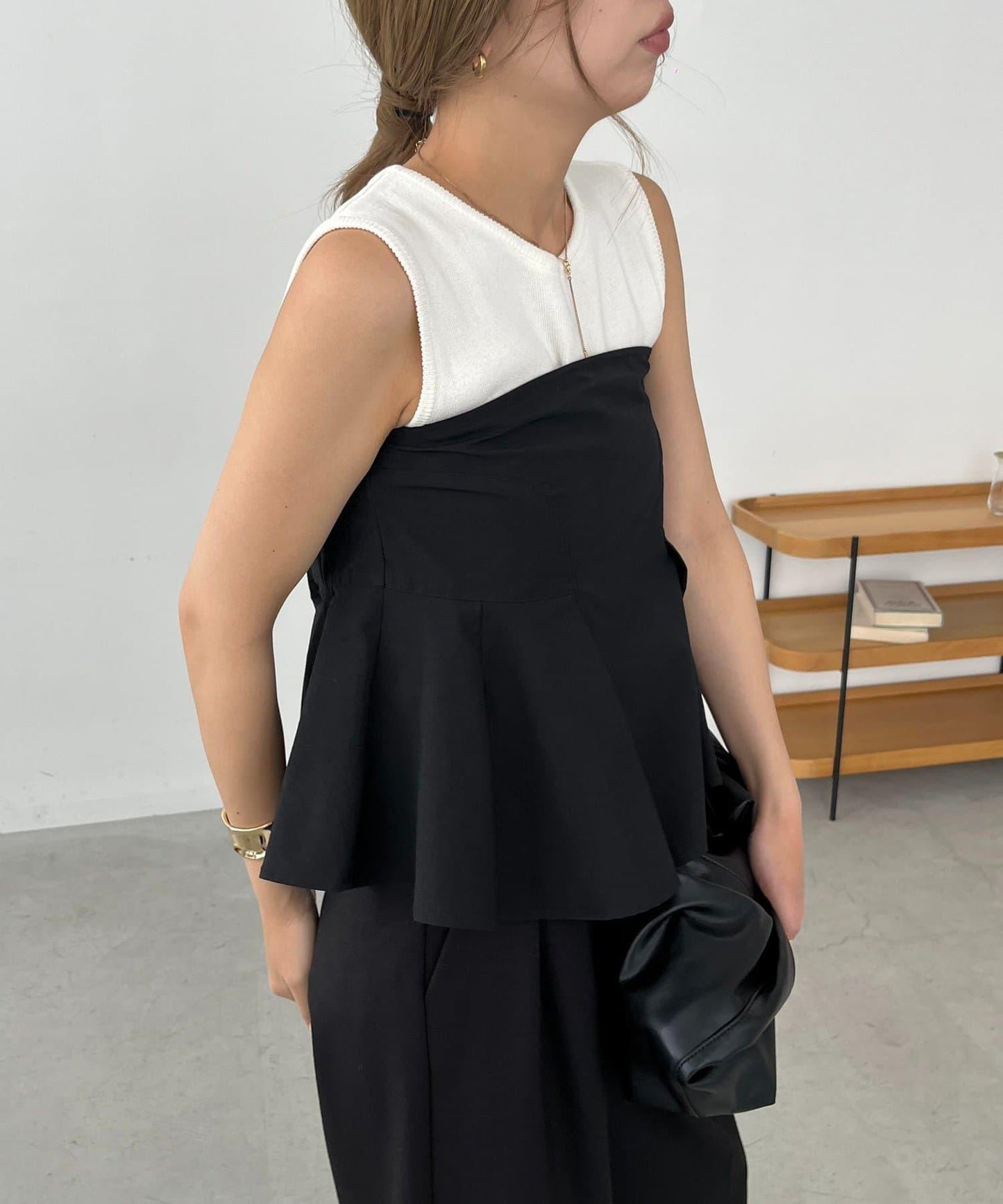 CAPRICIEUX LE'MAGE 內搭套裝 荷葉下襬設計 束胸上衣