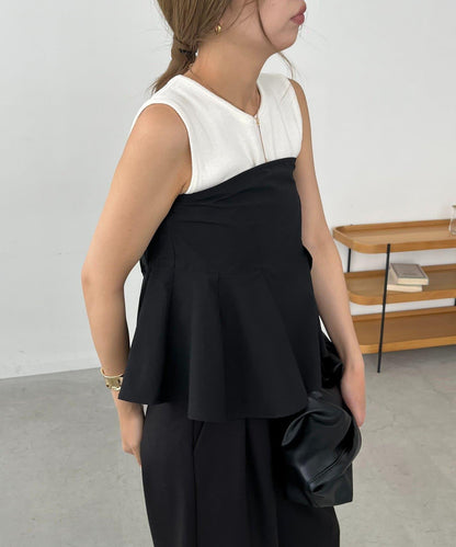 CAPRICIEUX LE'MAGE 內搭套裝 荷葉下襬設計 束胸上衣
