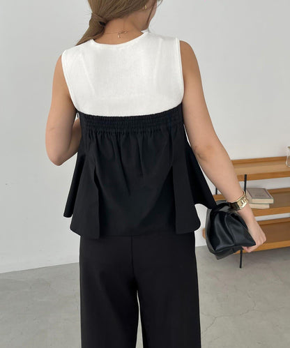 CAPRICIEUX LE'MAGE 內搭套裝 荷葉下襬設計 束胸上衣
