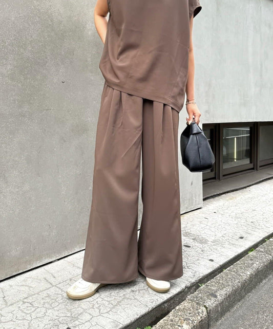 2褶寬鬆休閒褲