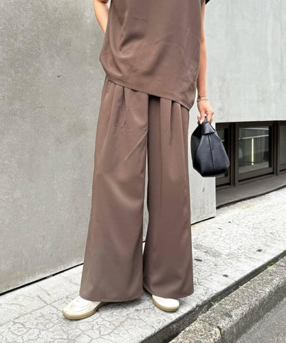 2褶寬鬆休閒褲