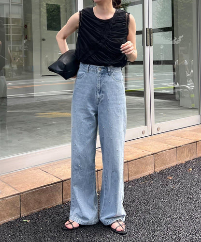 【顯色上衣】內搭套裝收褶背心