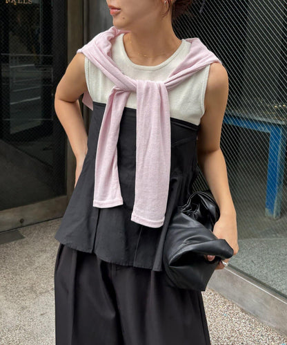 CAPRICIEUX LE'MAGE 內搭套裝 荷葉下襬設計 束胸上衣