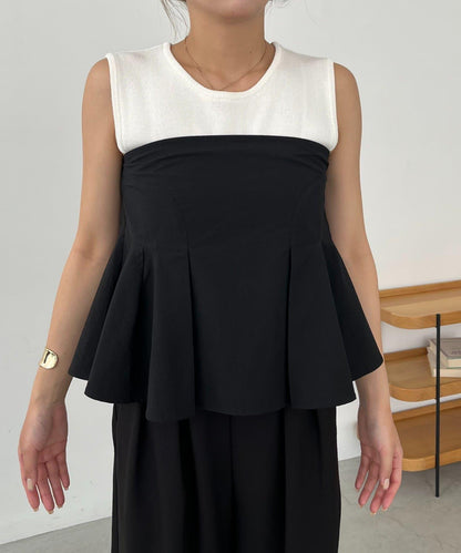 CAPRICIEUX LE'MAGE 內搭套裝 荷葉下襬設計 束胸上衣