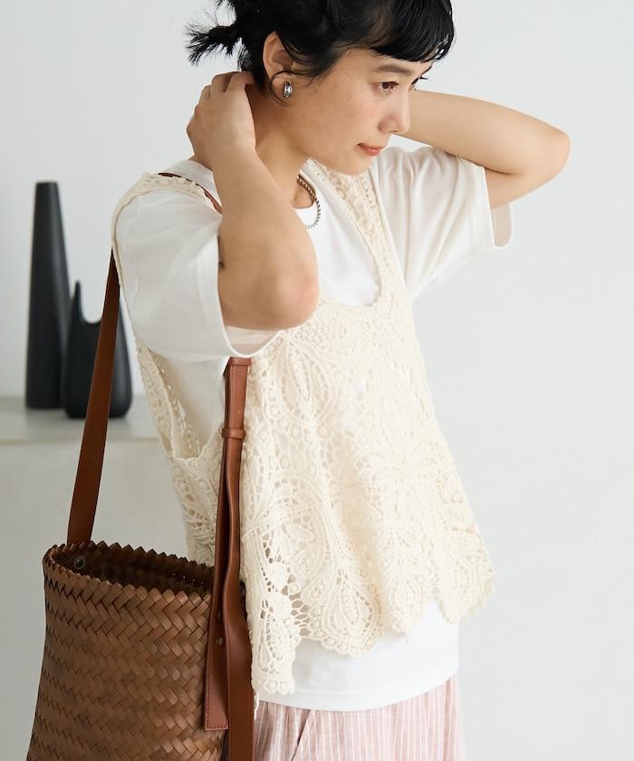 【套裝商品】蕾絲背心 T恤套裝