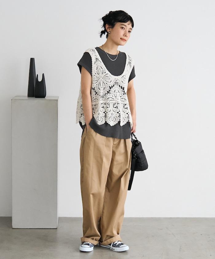 【套裝商品】蕾絲背心 T恤套裝