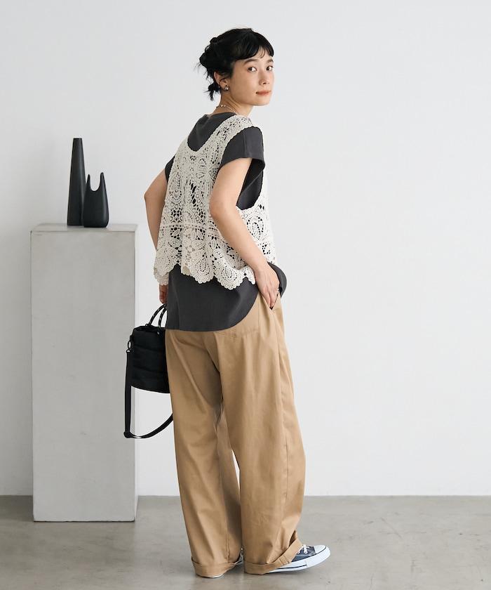 【套裝商品】蕾絲背心 T恤套裝