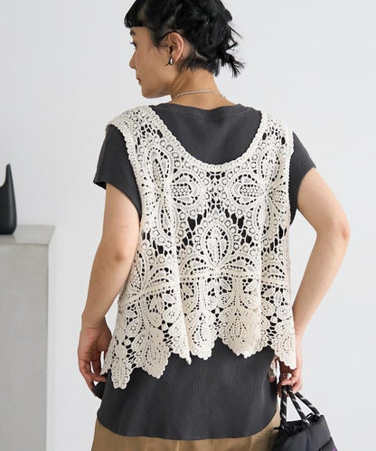 【套裝商品】蕾絲背心 T恤套裝