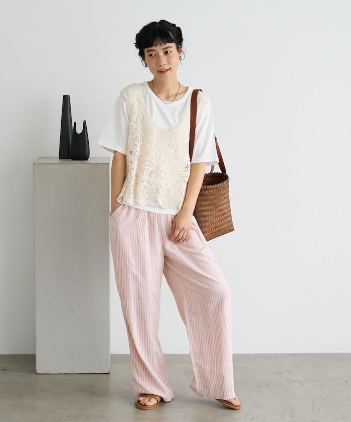 【套裝商品】蕾絲背心 T恤套裝