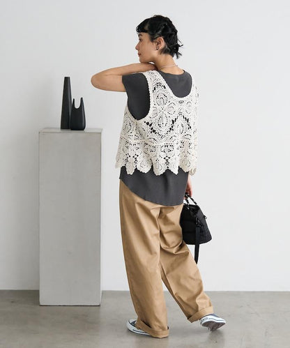 【套裝商品】蕾絲背心 T恤套裝