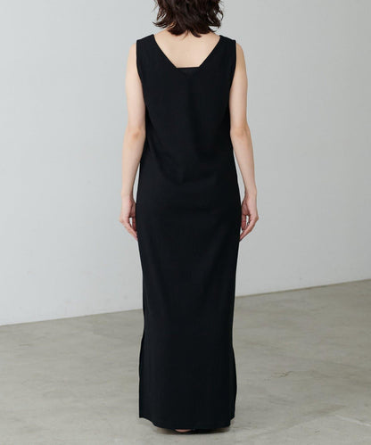 前後2WAY側開衩T恤連衣裙