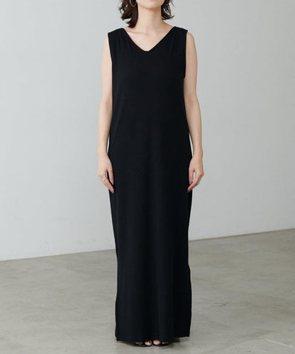 前後2WAY側開衩T恤連衣裙