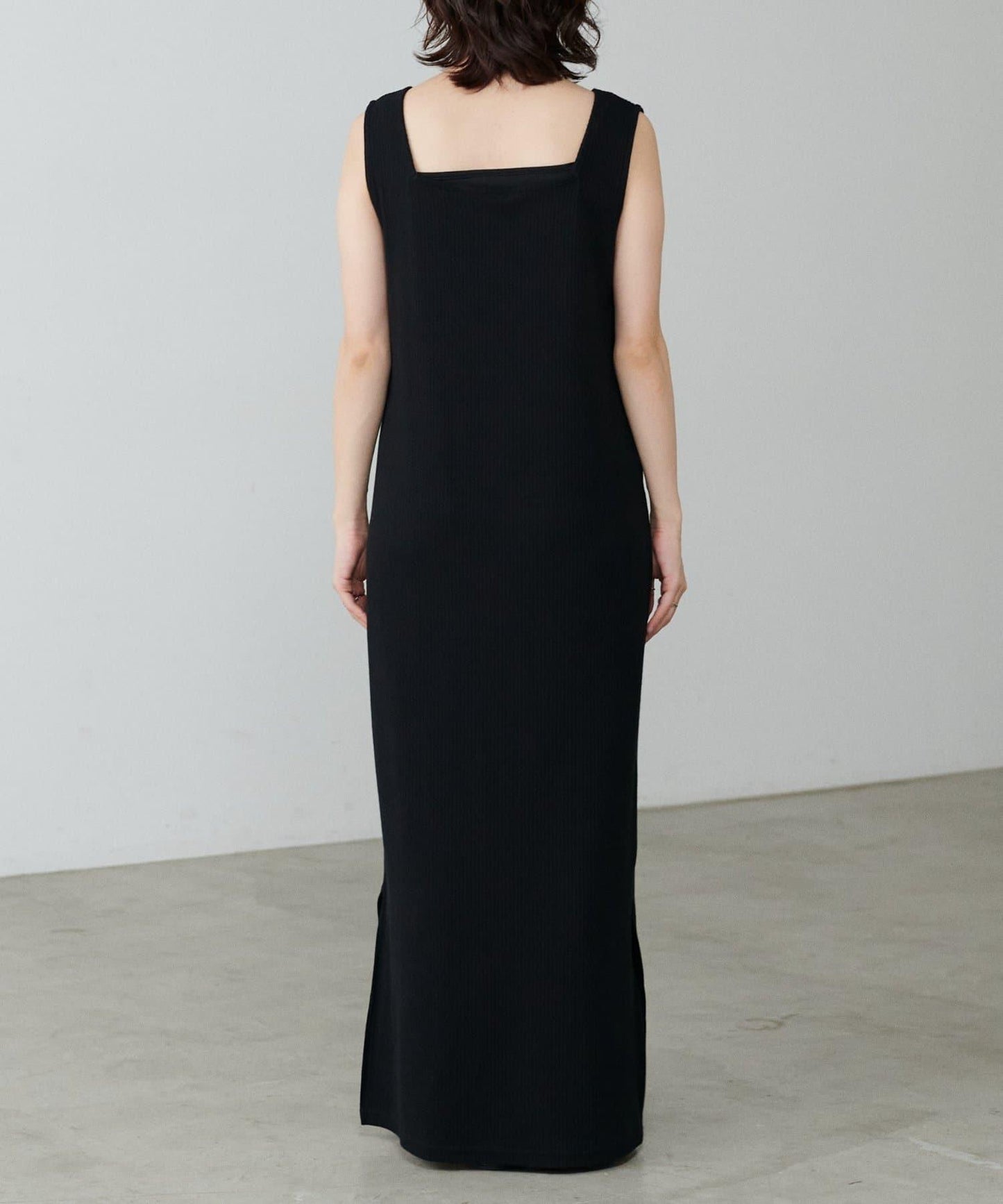 前後2WAY側開衩T恤連衣裙