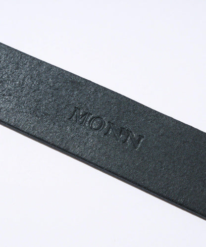 【MONN.:. （蒙）】金色金屬皮革腰帶