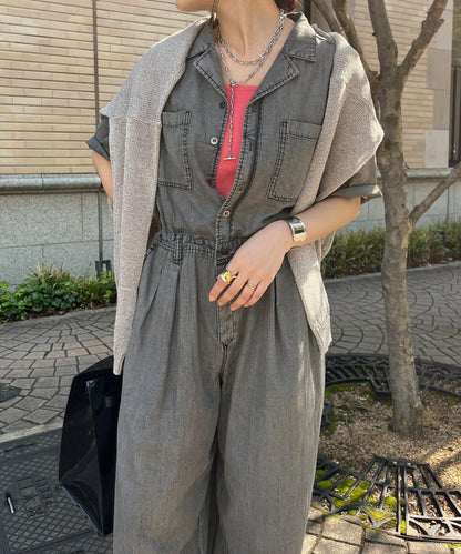 透明牛仔布連體褲