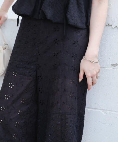 Kastane 棉質蕾絲拼接褲