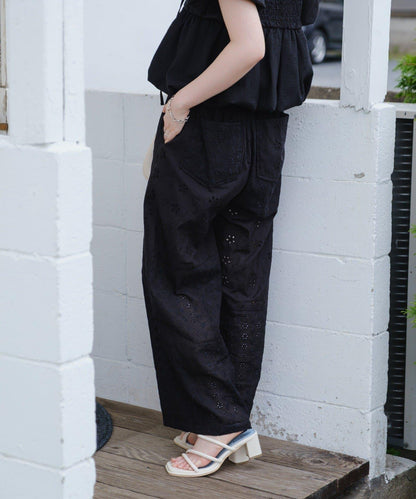 Kastane 棉質蕾絲拼接褲