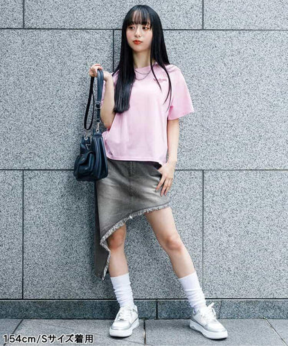 不對稱牛仔裙